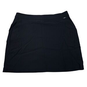 Rafaella Black Athletic Short Lined Skirt Skort Stretch Office Career XL Minimal